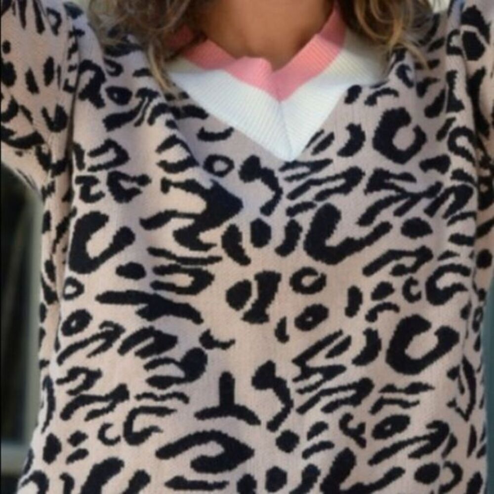 Leopard Varsity Sweater - Picture 4 of 13